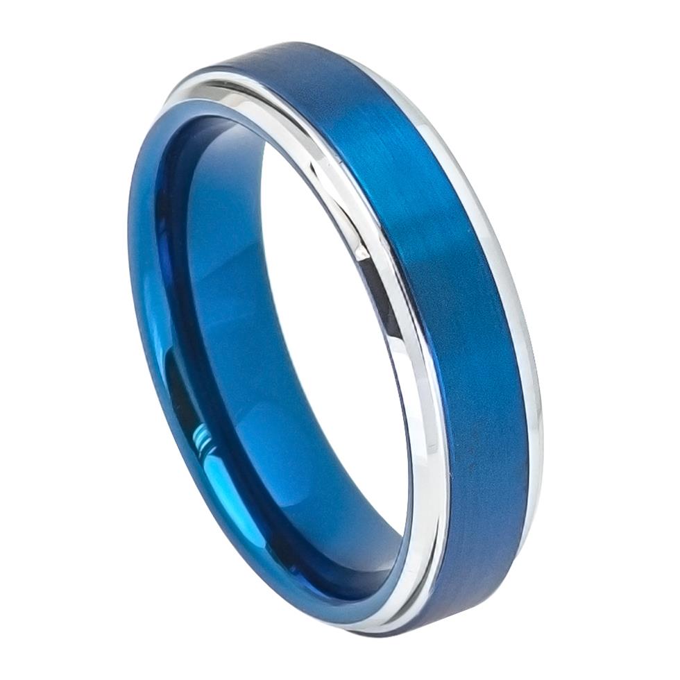 Men's Beveled Edge Silver Titanium Ring - ETRNL